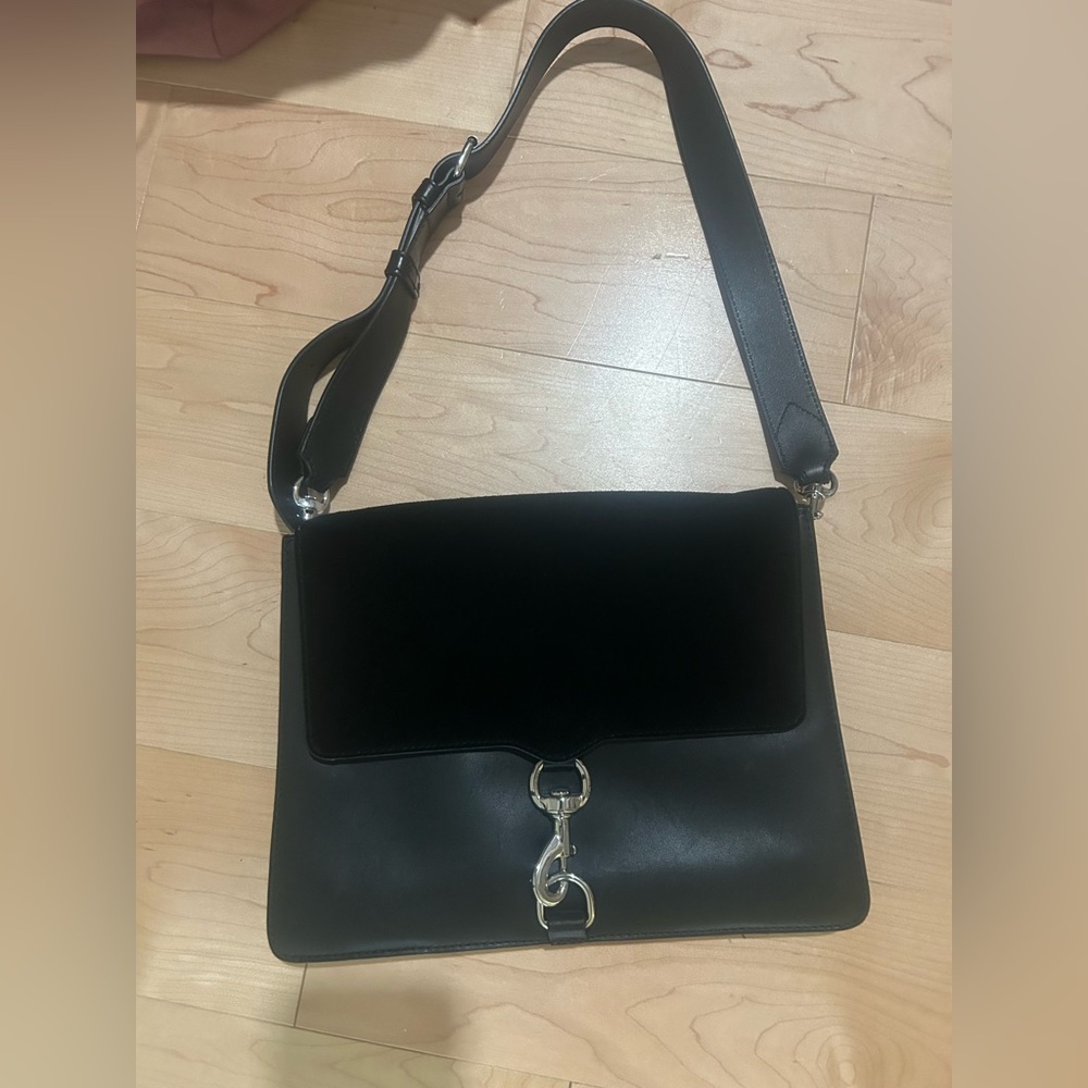 Rebecca Minkoff Leather Shoulder Bag with Silver Hardware